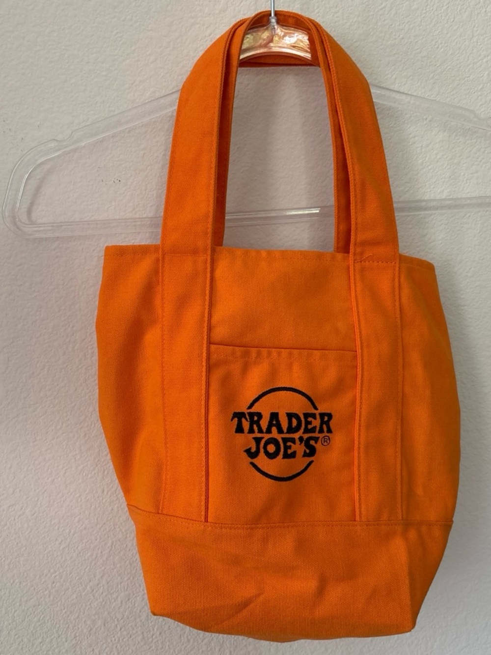 Trader Joe's Orange Canvas Tote Bag